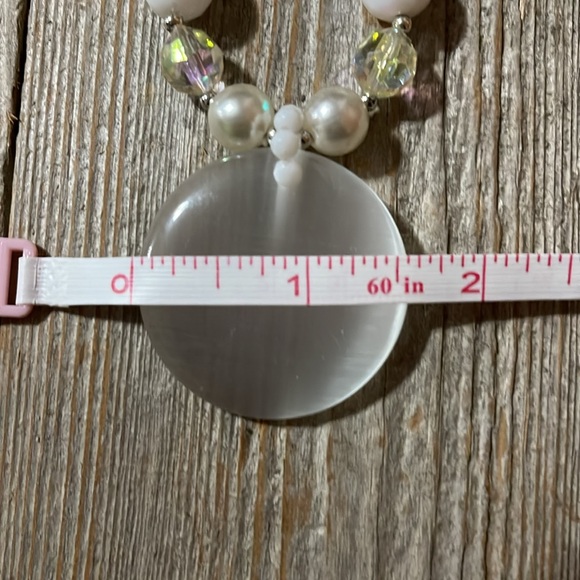 NWT Charming Charlie necklace & earring set white/pearl/crystal beads - Picture 13 of 13